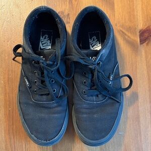 Vans Youth Black Lace-Up Sneakers